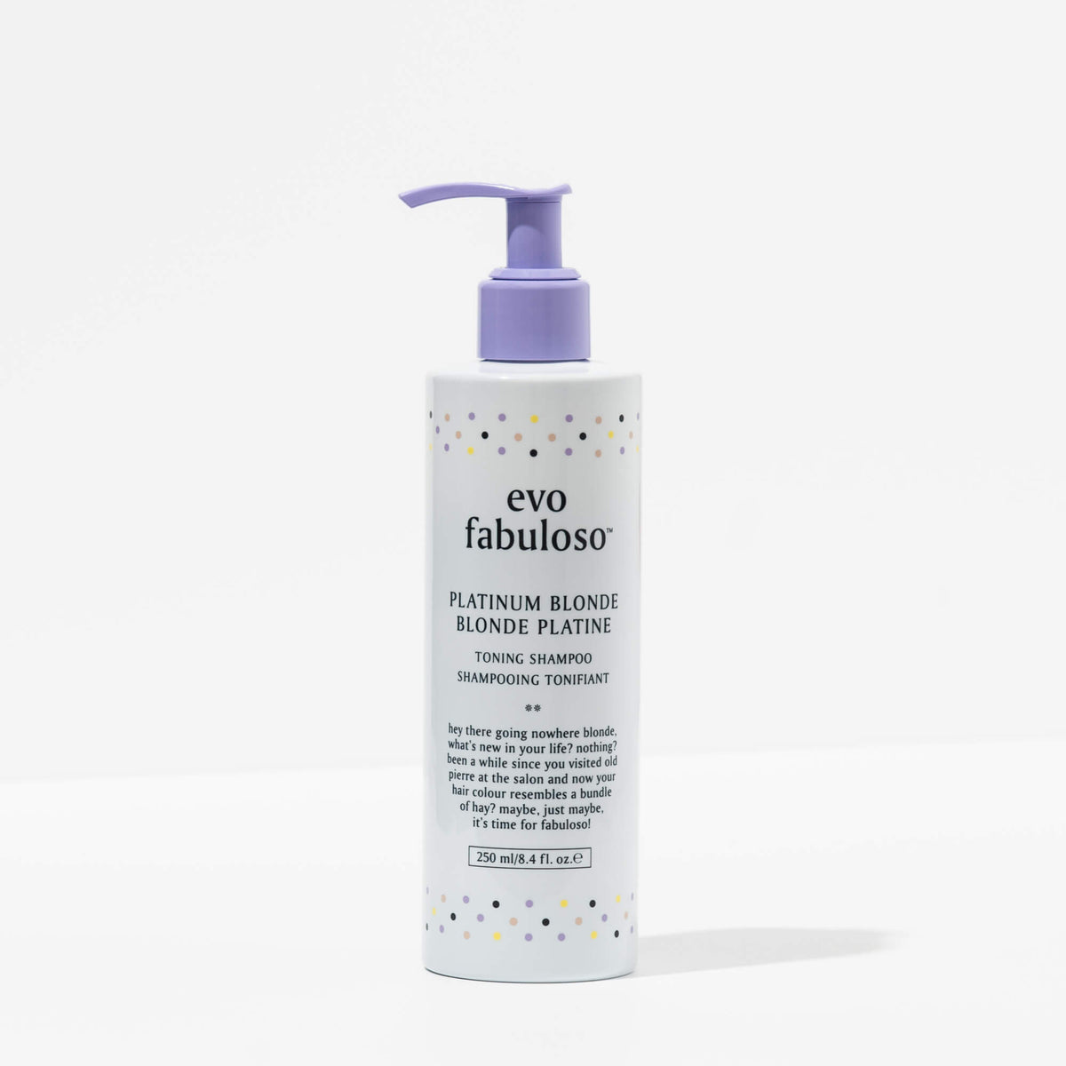 evo Fabuloso Platinum Blonde Toning Shampoo 250ml